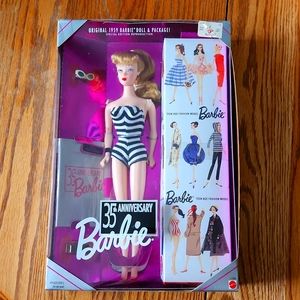35th Anniversary 1959 Barbie Special Edition brand new in box, and ornament.